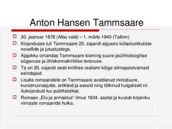 A H Tammsaare-Elu ja armastus #2
