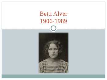 Betti Alver powerpoint