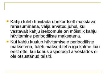 Võlaõigus #11