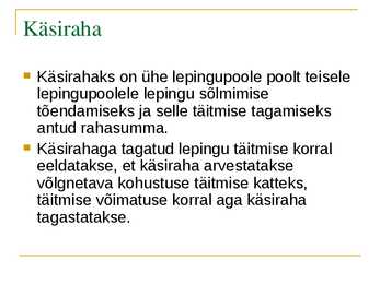 Võlaõigus #13