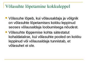 Võlaõigus #17