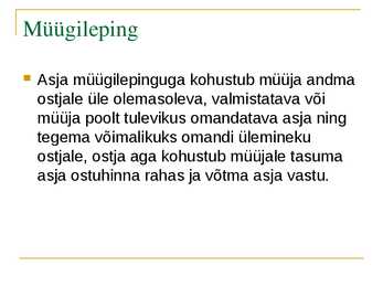 Võlaõigus #18