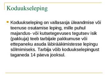 Võlaõigus #6