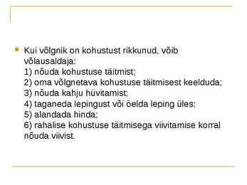 Võlaõigus #8
