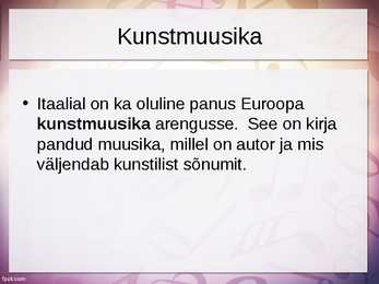 Itaalia muusika #7