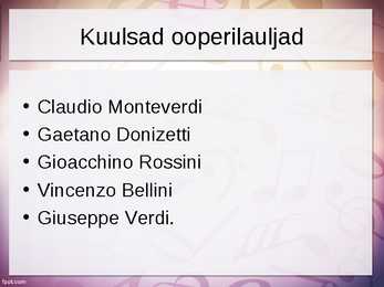 Itaalia muusika #9