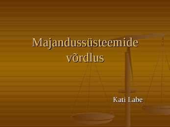Majandussüsteemide võrdlus