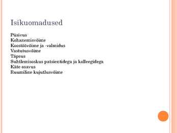 Hambaarsti elukutse kirjeldus #3