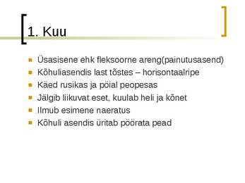 Lapse areng 0 kuud -1 aasta #2