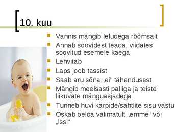 Lapse areng 0 kuud -1 aasta #11