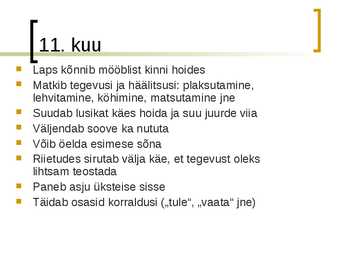 Lapse areng 0 kuud -1 aasta #12