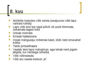 Lapse areng 0 kuud -1 aasta #9