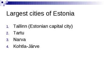 Estonia- ingliskeelne Power-Pointi esitlus #4