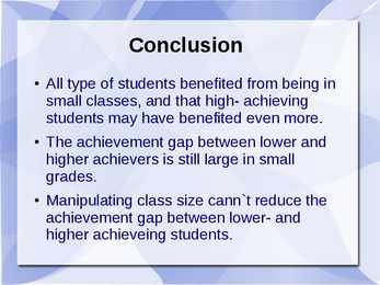 Esitlus-Do Small Classes Reduce #9