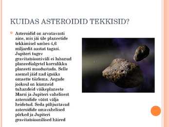 Mis on asteroidid ja kuidas tekkisid #3