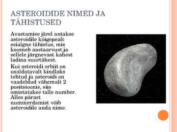 Mis on asteroidid ja kuidas tekkisid #4