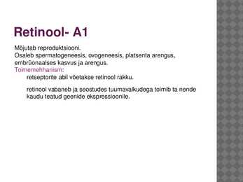 Vitamiinide mõju ainevahetusele #4