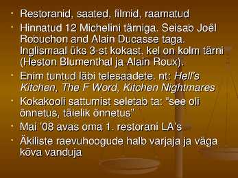 Kuulsaimad kokad Eestis-Prantsusmaal-Inglismaal #20