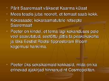 Kuulsaimad kokad Eestis-Prantsusmaal-Inglismaal #9