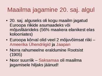 20-sajandi algus #3