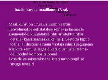 Itaalia ja Hispaania barokkmaalikunst 17 sajandil #3
