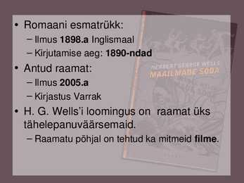 Raamatuesitlus-Maailmade sõda #2