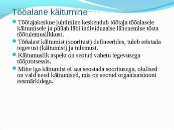 Juhtimispsühhloogia #2
