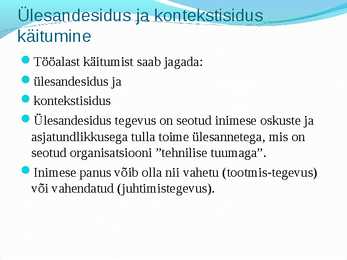 Juhtimispsühhloogia #5