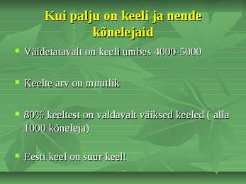 Maailma keeled ja keelkonnad #3