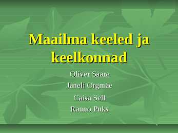 Maailma keeled ja keelkonnad