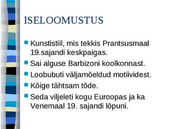 Realismi iseloomustus #2