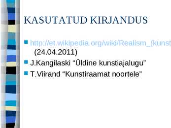 Realismi iseloomustus #8