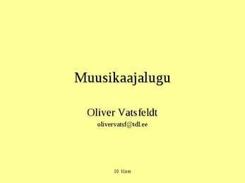 Muusika ajalugu