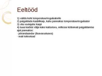 Küttekaablid ja matid #16
