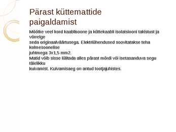 Küttekaablid ja matid #25