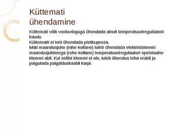 Küttekaablid ja matid #26