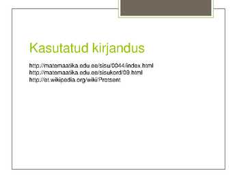 Protsendi mõiste ja arvutamine #9