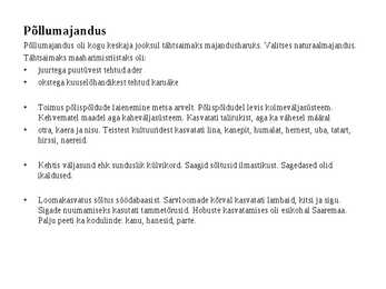 Talurahva majanduslik seisund 13--16-sajand #2