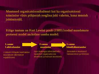 Organisatsioonikultuur organisatsiooni muutuste toetajana ta #10