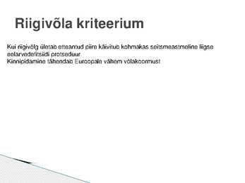 Euroopa Liidu majanduslik olemus #8