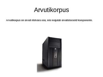 Arvuti riistvara slaidiesitlus #17