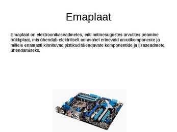 Arvuti riistvara slaidiesitlus #5