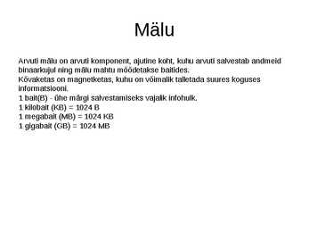 Arvuti riistvara slaidiesitlus #7