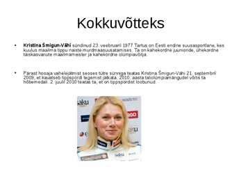 Kristina Šmigun Vähi referaat #9