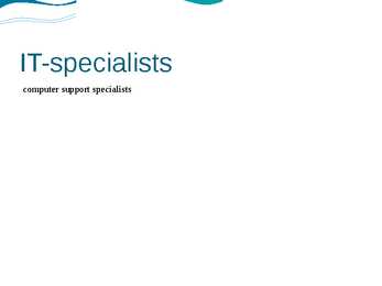 Information technology specialists #3