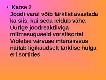 Tärklise ettekanne #11