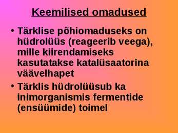 Tärklise ettekanne #7