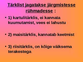 Tärklise ettekanne #9