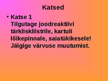 Tärklise ettekanne #10