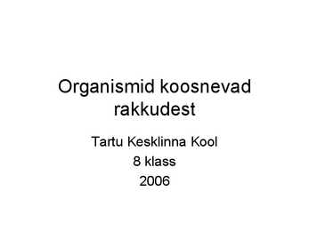 Bioloogia konspekt